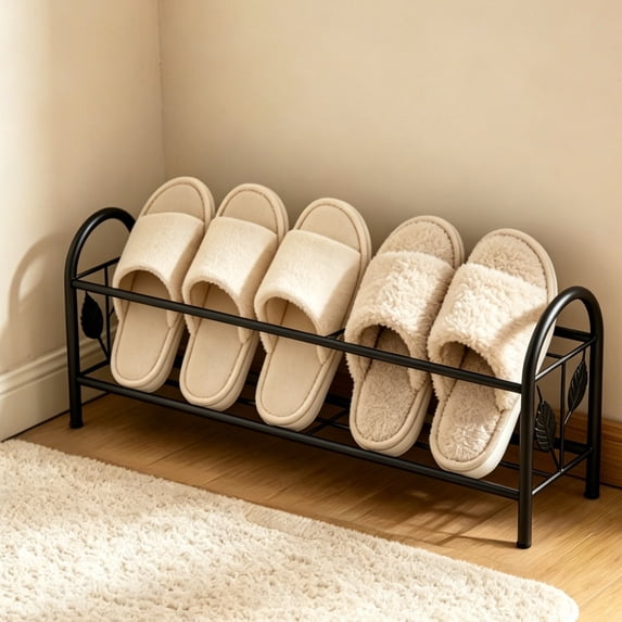 cpengpj V Slim Design Shoe Storage Rack, Rust Proof No Drill ...