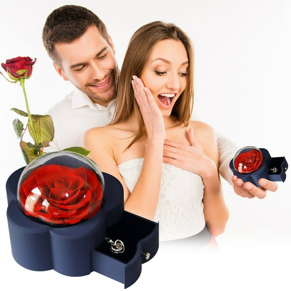 cpengpj Valentine's Day Eternal Flower Gift Box with Preserved Roses, Eco-Friendly Recyclable Packaging, Unique Design for Romantic Home Decor