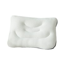 cpengpj Washable Knitted Cotton Cervical Pillow, Cervical Pillow for Neck Pain Relief, Ergonomic Neck Pillow for Sleeping Contour Memory Foam Pillows for Side Back Stomach Sleepers