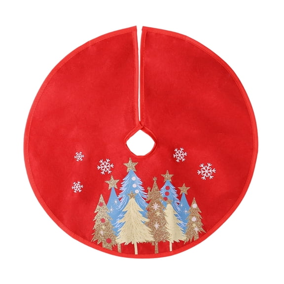 cpengpj White Classic Fluffy Christmas Tree Skirt for Tabletop Trees, Luxurious Faux Fur Festive Decor, Elegant Holiday Gift with Easy-Clean Feature (Snowflake Design)