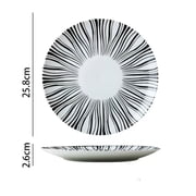 cpfk Ceramic Western Dinner Plates   Microwave/Oven/Fridge Safe, Smooth Texture, Anti-Slip Bottom