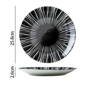 cpfk Ceramic Western Dinner Plates   Microwave/Oven/Fridge Safe, Smooth Texture, Anti-Slip Bottom