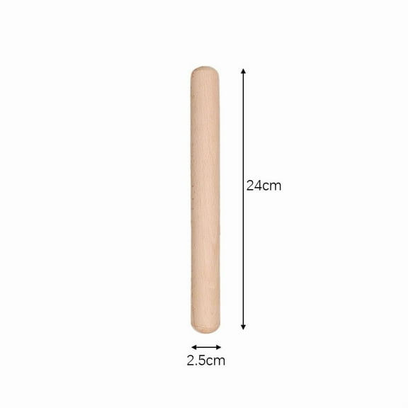 cpfk Wooden Rolling Pin for Dough and Baking – Smooth Rounded Edges, Multipurpose Tool for Pasta and Garlic