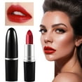 cptfadh Lipstick Gloss Finish Lip Balm Non Stick Cup Not Fade High Pigment Long Lasting