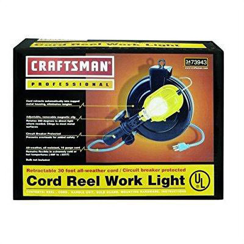 craftsman 30 foot cord reel work light