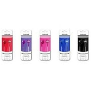 Craig CHP4820 Gummy Earbuds | Black, Blue, White, Pink or Teal Assorted Colors | Earbuds Gummy | Extra Value Comfort Stereo Earbuds | Durable Rubberized Cable |
