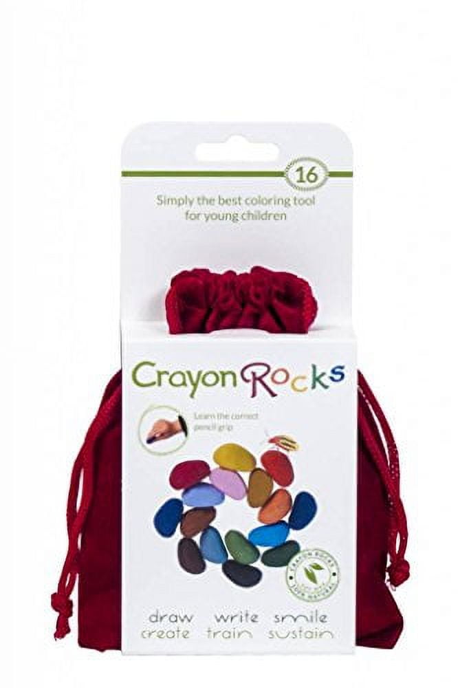 crayon rocks 16 colors in a red velvet bag 