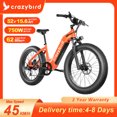 thumbnail image 1 of crazybird Mountain Ebike 750W Bafang 52V 15.6Ah Mtb E Bicycles Puncture resistant Fat Tires Electric Cycle 26×4 Inch Bicycles Up To 62.14 Mi Loadable 440.92 Lb Orange, 1 of 21