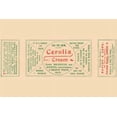 thumbnail image 1 of A cream for the skin that cures roughness and redness and produces a smooth white skin.  It removes wrinkles and great for a facial massage. Poster Print by unknown (18 x 24), 1 of 1