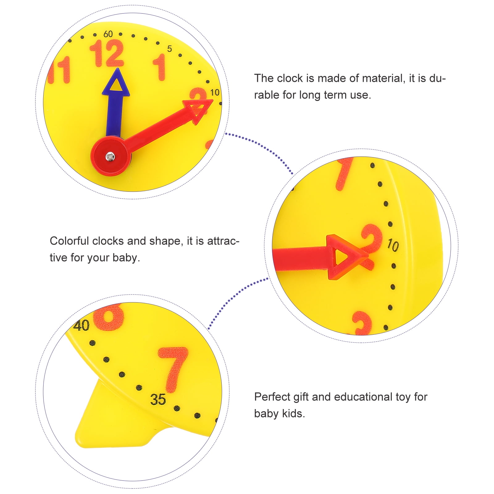 creative clock time learner tool 6PCS Primary School Clock Model