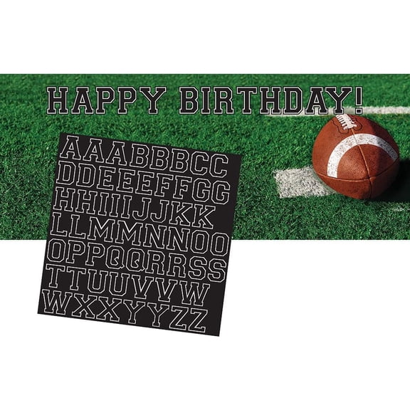 creative converting 296151 tailgate rush giant party banner with stickers