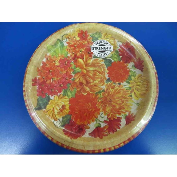 Magnificent Mums Flowers Floral Spring Garden Tea Party 9" Paper Dinner Plates