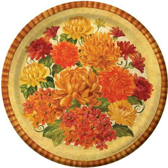 creative converting 8 count magnificent mums dinner plates