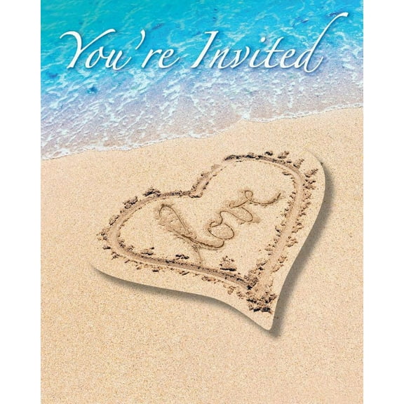 creative converting 897363 invitation, one size, blue/brown
