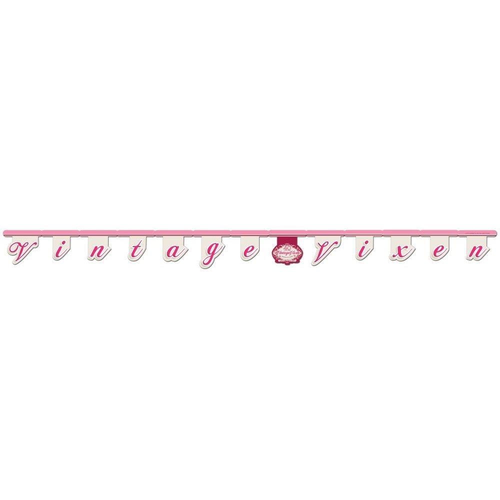 Creative Converting Vintage Vixen 40th Birthday Banner - 'Perfectly Aged' Jointed Letter Decor For 40th Party