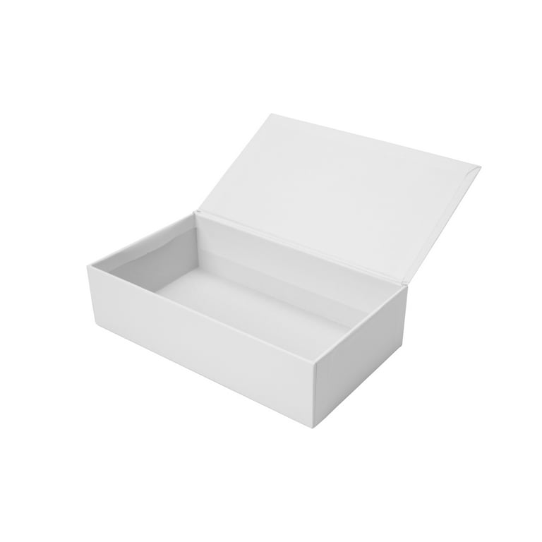 Creative Hobbies Ready to Decorate White Paperboard Box with Hinged Lid, 8.5 x 5 x 2.25 Inches -Pack of 3