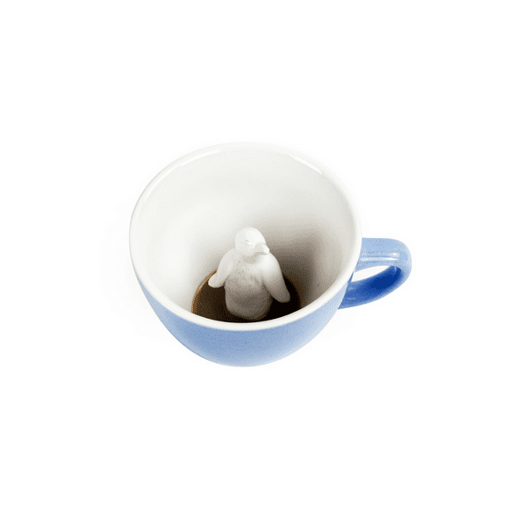 creature cups Ice Blue Penguin Mug
