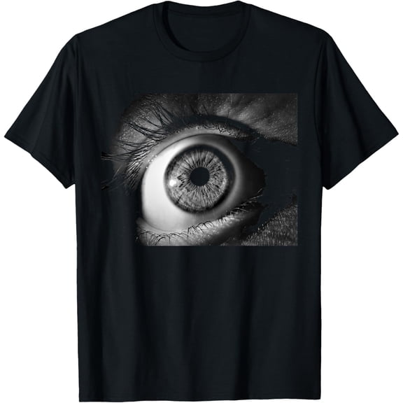 creepy cool black and white eyeball shirt gift Mens T-Shirt