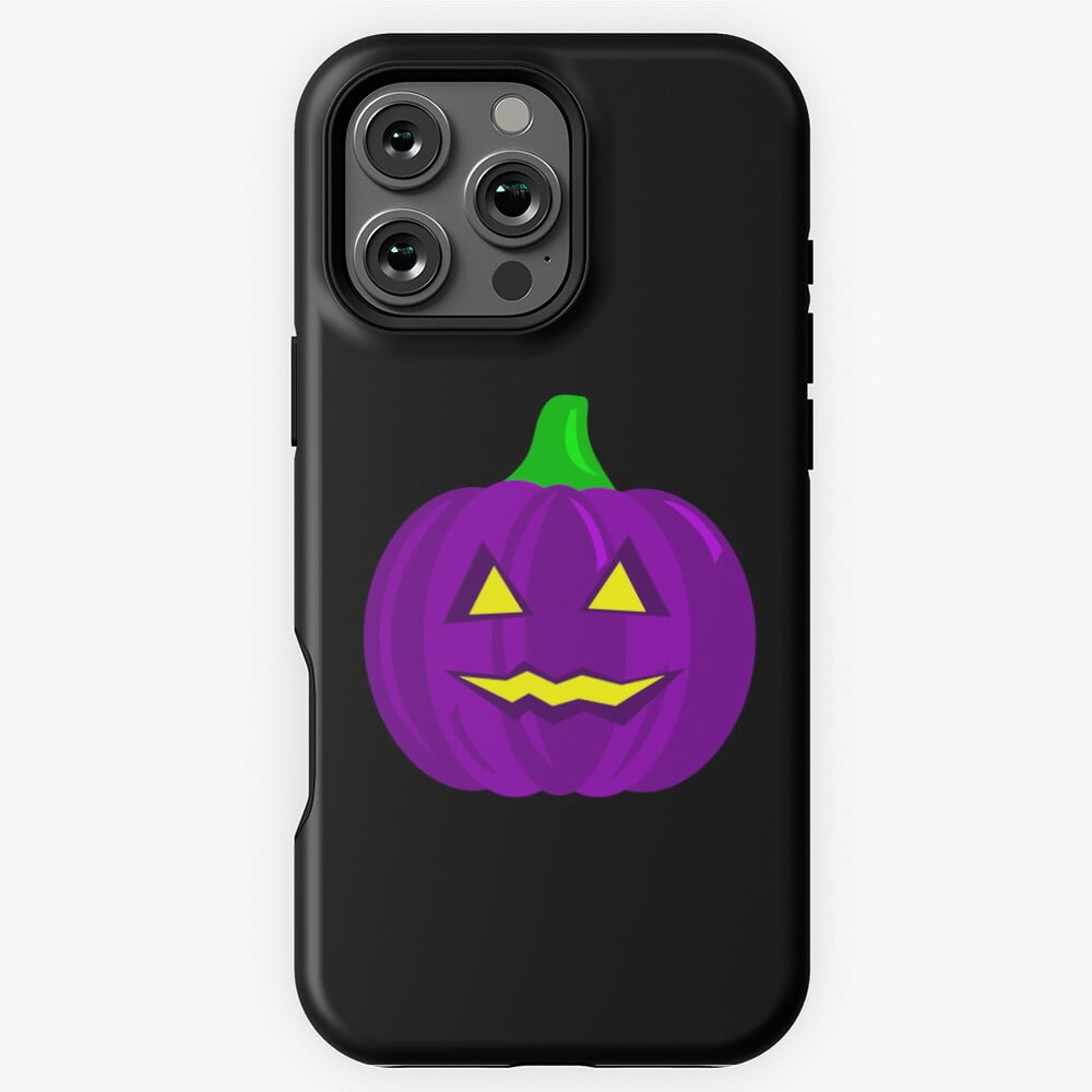 creepy halloween pumpkin purple Phone Case for iPhone 16 15 14 13 12 11