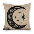 thumbnail image 1 of crescent stars tattoo linen toss pillowcase decoration pillowcase gifting preferred 24x24 inch cushion cover sofa pillowcase sofa bedroom living room car, 1 of 8