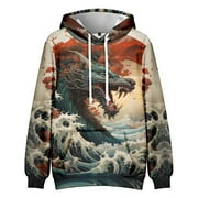 crewneck sweatshirts 2023 Animal 3D Printed Hoodie Men's Loose Casual Fashion Pullover Hoodie