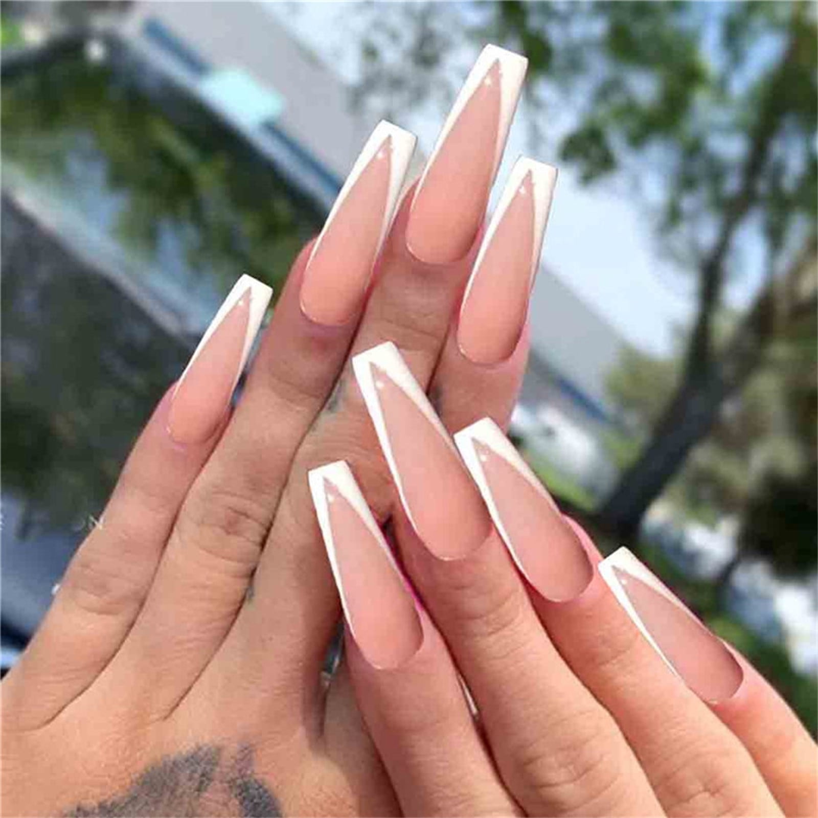 crgrtght Online Shopping 5ml Long French Wearing Nail Art Finished Nail
