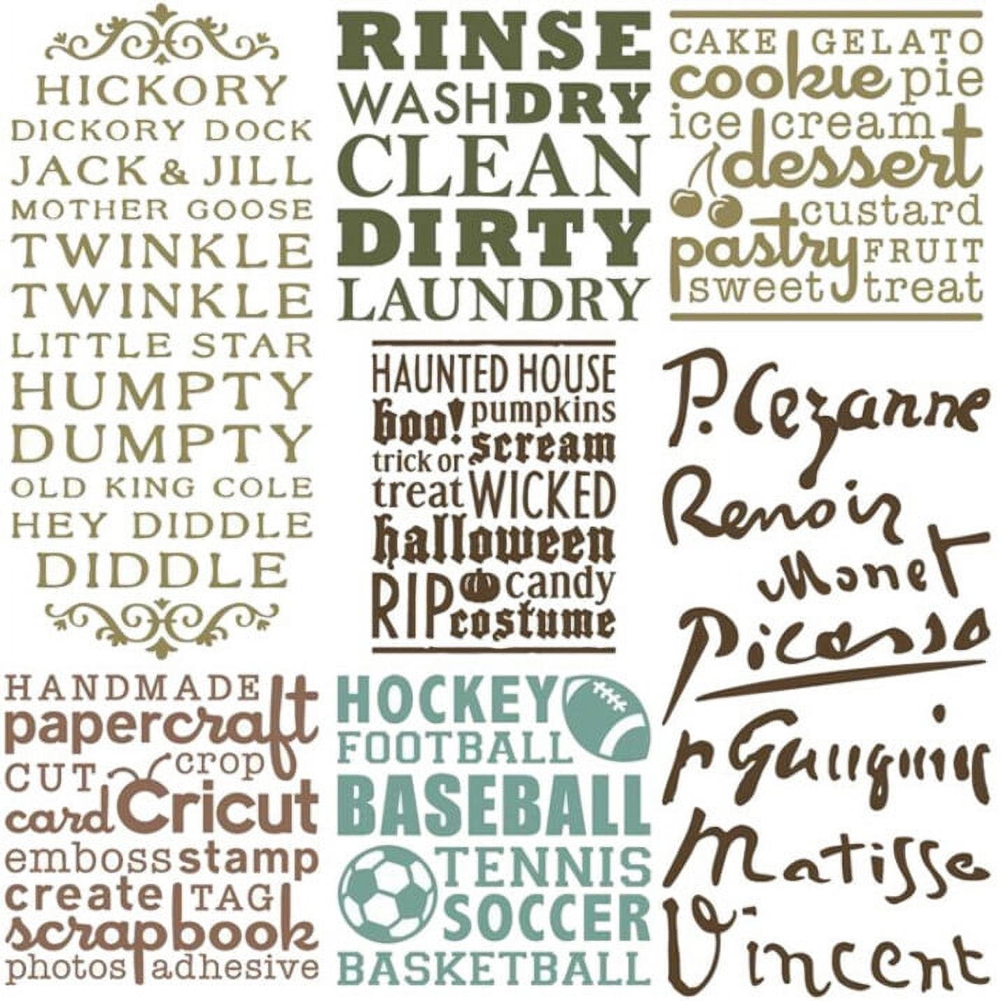 cricut Projects Cartridge, Word Collage - image 1 of 2