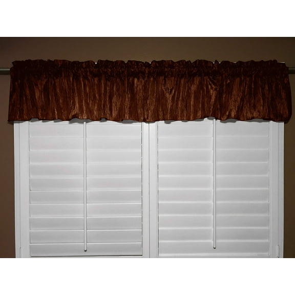 crinkle taffeta window valance 52 wide brown