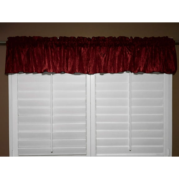 crinkle taffeta window valance 52 wide burgundy