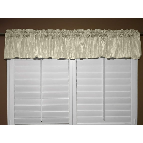 crinkle taffeta window valance 52 wide ivory