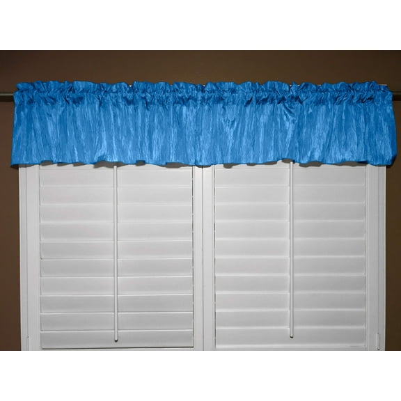 crinkle taffeta window valance 52 wide turquoise