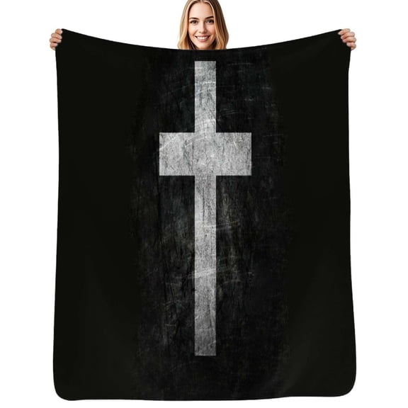 cross Soft Blanket Travel Bedding Throws Flannel Bedspread Sofa Bed Cover