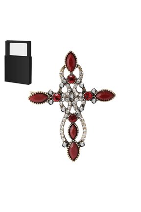 cross brooch,Decorative Brooch, Elegant Versatile Accessory for Dress Suit or Sweater,Comes with Gift Box 