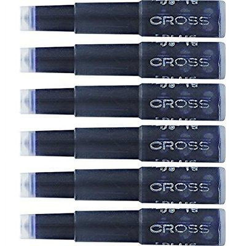cross fountain pen cartridge ink refills, blue ink cartridges, 6 per