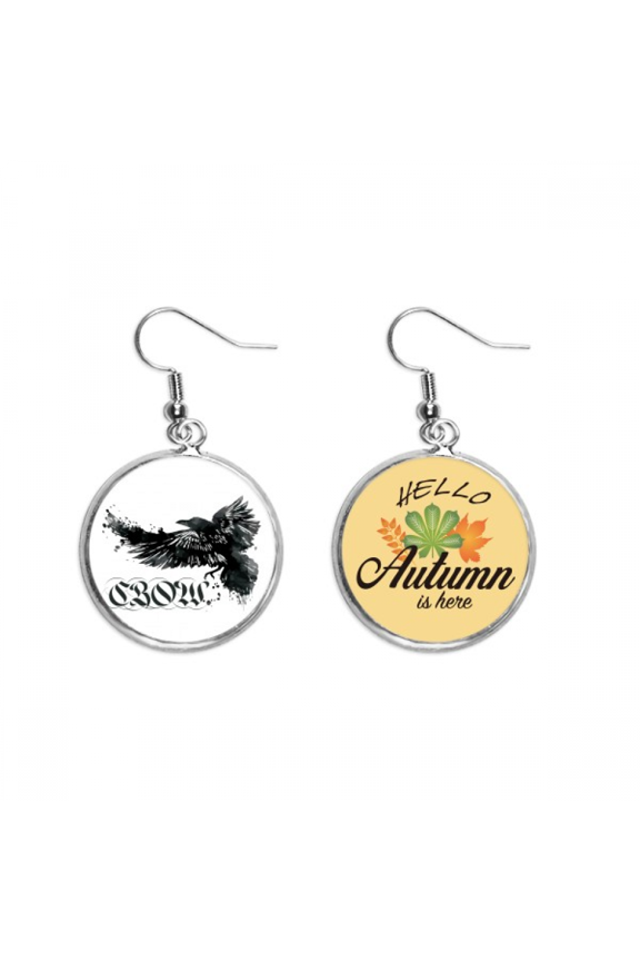 crow flying letter gothic wings earring dangle autumn earring jewelry