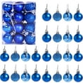 thumbnail image 1 of crowdstage 24Pcs Christmas Tree Balls Ornaments for Xmas Christmas Tree 30mm/1.18" Shatterproof Christmas Tree Decorations Hanging Ball for Holiday Wedding Party Christmas Decorations(Blue), 1 of 4