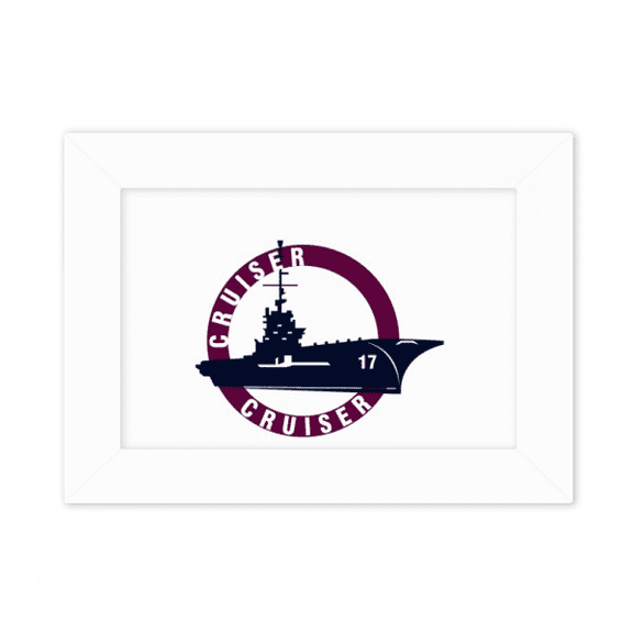 cruiser military s ocean photo mount frame picture art painting desktop 5x7 inch