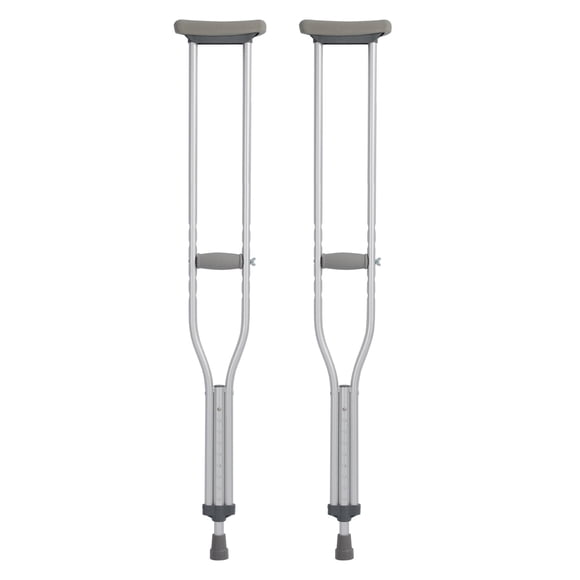 BN-LINK Adjustable Crutches for Adults,Lightweight Aluminum Crutches,Walking Crutches with Underarm Pad and Handgrip,300 LBS Weight Capacity,Heights 5'1" to 5'7",1 Pair