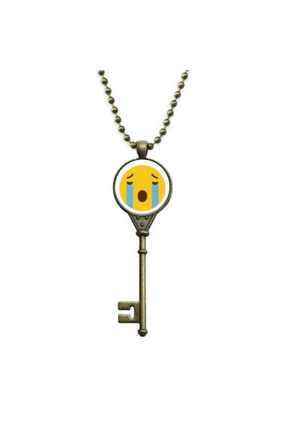 cry cute online chat fcartoon key necklace pendant tray embellished chain