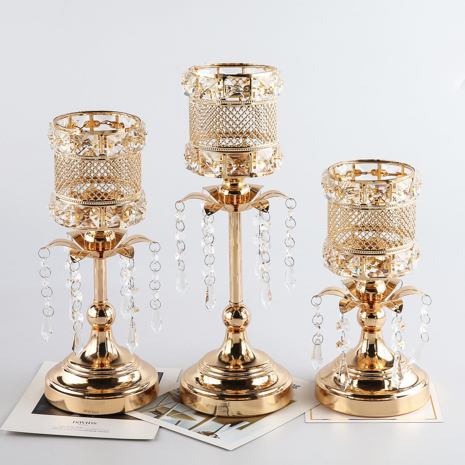 crystal candle holders, glitter hurricane tealight candle stand, crystal candle holder for