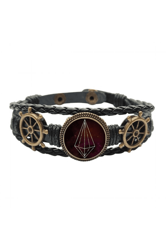 crystal star universe fantasy leather braided ocean bracelet wristband