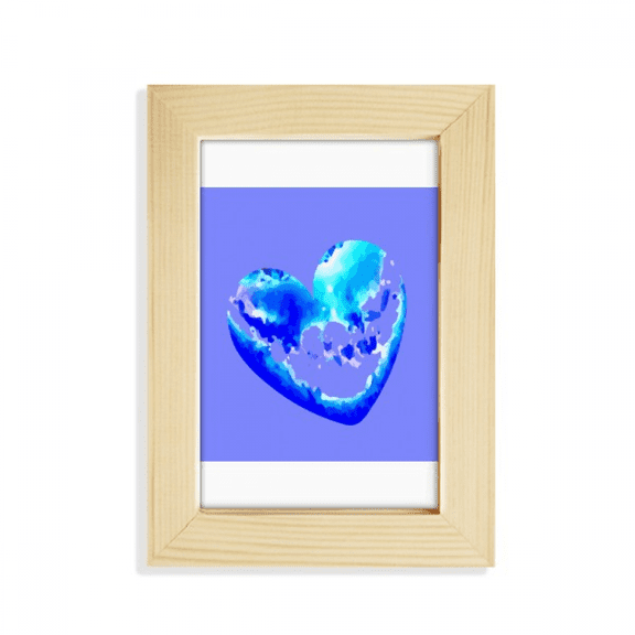 crystal transparent heart starry desktop display photo frame picture art painting 5x7 inch