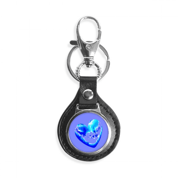 crystal transparent heart starry key link chain keyholder finder hook metal