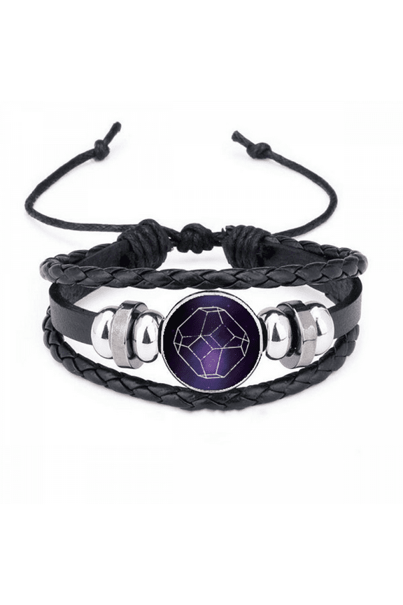 crystal universe fantasy star bracelet braided leather woven wristband