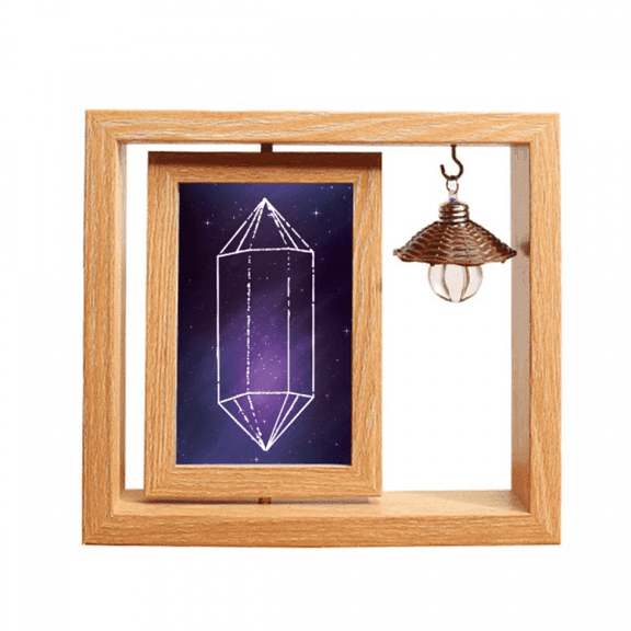 crystal universe star fantasy Wooden Rotating Picture Photo Frame 4x6