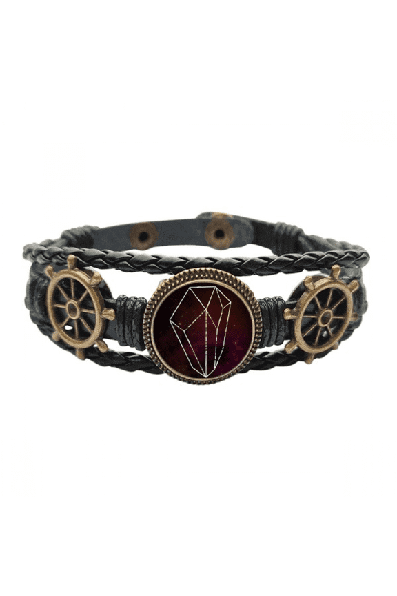 crystal universe star fantasy leather braided ocean bracelet wristband