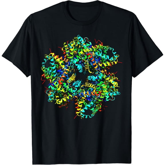 crystallography structural biologist hemoglobin molecules T-Shirt100% pure cotton short-sleeved shirt for both men and women