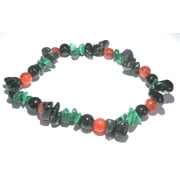 crystalmiracle Black Tourmaline Malachite Carnelian Black Obsidian Beaded Bracelet Crystal Healing Gift Fashion Jewelry