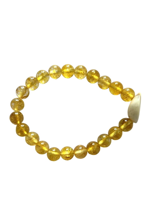 crystalmiracle Citrine 7 Mm Beaded Gomti Chakra Bracelet Healing Fashion Accessory Men Women Gift Handcrafted