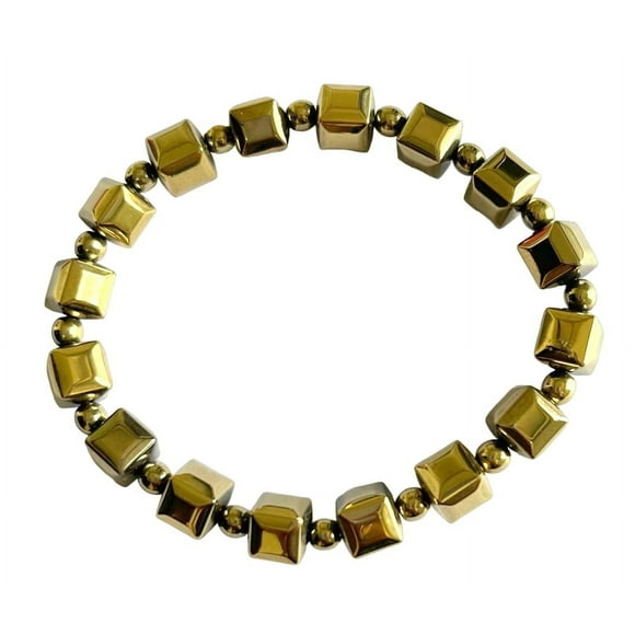 crystalmiracle Fancy Golden Pyrite String Healing Fashion Jewelry Men Women Gift Handcrafted Accessory